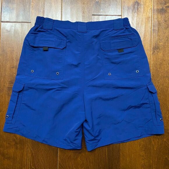 Bimini Bay Performance Outdoors Fishing Navy Blue Nylon Shorts Men's Size Medium - Picture 4 of 7